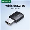 UGREEN Adattatore WiFi UGREEN AC650 AX1800 WiFi6/5 5G e 2.4G Dongle per scheda WiFi USB per Laptop Desktop Antenna Wifi scheda di rete Ethernet USB