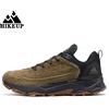HIKEUP Scarpe da trekking per uomo Sport all'aria aperta Campeggio Caccia Scarpe da passeggio Sneaker traspirante in vera pelle scamosciata antiscivolo