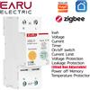 EARU Interruttore Intelligente 2P TUYA APP Zigbee WIFI con Misuratore di Consumo Energetico KWh, Relè Temporizzato e Protezione da Sovratensione e Dispersione di Corrente