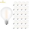 Genixgreen G40 lampadine a LED in vetro smerigliato E12 C7 Base a vite bianco caldo 2700K 1W lampadina a globo dimmerabile per interni ed esterni
