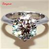 SMYOUE Anello in moissanite certificato Smyoue 1-5CT VVS1 Lab Anello solitario con diamante per le donne Promessa di fidanzamento Fede nuziale Gioielli pregiati