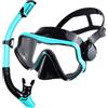 JoyMaySun Maschera per immersioni subacquee Set da snorkeling per adulti Vetro temperato Attrezzatura per lo snorkeling panoramica professionale Kit da snorkeling per allenamento per il nuoto