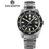 San Martin Ufficiale 41mm 62mas V4 Diver Orologio da uomo NH35 Orologio meccanico automatico Vetro zaffiro 200m Impermeabile luminoso SN0007