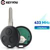 KEYYOU Chiave telecomando a 3 pulsanti 433 Mhz per Mercedes Benz Fortwo 450 Forfour Roadster City Coupe Smart 2000-2005