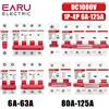 EARU DC 1000V 1P 2P 3P 4P Mini interruttore solare Protezione da sovraccarico Switch6A ~ 63A/80A 100A 125A MCB per sistema fotovoltaico fotovoltaico