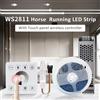 MJJC 20M 15M 5M 10M Acqua corrente che scorre HA CONDOTTO LA Luce di Striscia DC24 WS2811 SMD2835 Corsa di Cavalli Pixel Indirizzabile Flessibile Set di Lampade Lineare