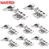 NAIERDI 8/10/12PCS Cerniere per armadi Cerniera per porta idraulica in acciaio inossidabile Ammortizzatore Buffer Chiusura morbida per mobili da cucina