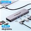 Lemorele TC45 7 Porte USB a HDMI 4K 60Hz Docking Station USB C HUB Tipo-C Adattatore USB PD100W SD TF Per MacBook Air Pro iPad Pro