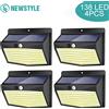 newstyle Lampada Solare da Esterno con 138 LED, Sensore di Movimento, 3 Modalità, Impermeabile, per Decorazione Giardino e Illuminazione Stradale