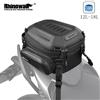 Rhinowalk Borsa per sedile posteriore per moto 12L-18L Motore espandibile Zaino con guscio rigido Borsa da coda per bagagliaio da motocross per esterni Bagagli laterali