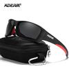 KDEAM Occhiali sportivi di fascia alta TR90 Occhiali da sole polarizzati Uomo Escursionismo Pesca Occhiali da sole con custodia con cerniera