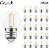 Grensk Vintage G40 LED Lampadina a filamento Lampada E27 Presa 220V 1W Bianco caldo Edison LED String Sostituisci le lampadine Home Backyard Party Decor