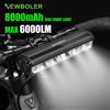NEWBOLER Luce Della Bicicletta Anteriore 6000 Lumen Luce Della Bici 8000 mAh Torcia Elettrica Impermeabile di Ricarica USB MTB Ciclismo Su Strada Accessori Lampada