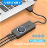 Vention Scheda audio esterna USB Adattatore audio da USB a 3,5 mm USB a a auricolare Microfono per MacBook Computer Laptop Scheda audio PS4