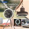 kinscoter Ventilatore da campeggio da 10000mAh 4000mAh ventilatore elettrico da soffitto senza fili da tavolo ricaricabile con illuminazione a LED Power Bank