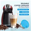 i Cafilas Ricaricabile ACCIAIO INOSSIDABILE Metallo riutilizzabile Dolce Gusto Capsula Copertura in silicone Dolci Gusto Macchina da caffè Cucchiaino da caffè con clip