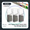 MOES Tuya ZigBee Smart Light Switch Nessun cavo neutro Nessun condensatore necessario Smart Life 2/3 vie Funziona con Alexa Google Home 2mqtt