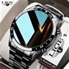 LIGE Luxury Full Circle Touch Screen Orologio da uomo intelligente Chiamata Bluetooth Cinturino in acciaio Orologio sportivo fitness impermeabile per Android IOS