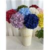Uflower 1/5/10 Pezzi di Fiori Artificiali in Seta, Bouquet di Ortensie da 58 cm per Decorazioni di Feste, Matrimoni, Soggiorno e Casa