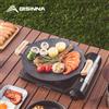 BISINNA 30CM Outdoor BBQ Grill Pan antiaderente piano cottura teglia coreana Roastig Grill Plate attrezzatura da campeggio