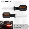 REWMTER 2xMotorcycle Mini Posteriore E Mark LED Indicatori di direzione Rosso Corsa Lampada Freno Per Harley Softail Touring Sportster XL 883 Cafe Racer Dyna