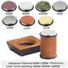 RSCHEF Affilacoltelli Magnetico a 4 Angoli in Legno 15-18-20-22 ° Rullo affilacoltelli diamantato per coltelli da chef e da cucina
