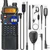 BAOFENG UV-5R 8W/5W 3800mAh Radioamatore ad alta potenza VHF e UHF Radio bidirezionale portatile Radio portatile ricaricabile a lungo raggio Radio CB