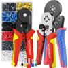 WOZOBUY Kit crimpatrice terminale tubolare 0,08-16mm2 /0,25-10mm2 HSC8 6-4/6-6/16-6 Pinze a crimpare elettriche Set di morsetti Punte per cavi Utensili manuali