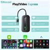 OTTOCAST Play2Video Express Wireless CarPlay Wireless Android Auto Adattatore per Youtube Netflix Riproduzione video Accessori per auto