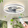 IRALAN Ventilatore da soffitto con luce e telecomando Fanstira lampada a LED piccoli ventilatori decorativi decorazione del dispositivo di raffreddamento per l'elettrodomestico della camera da letto