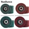 NuoDunco 4/4.5/5 "Mola per lucidatura con patta in fibra di nylon Disco abrasivo in tessuto non tessuto per smerigliatrice angolare Disco per lucidatura per la lavorazione del legno in metallo Abrasivo