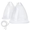 VIMYSHOW 2pcs180/150ml Coppettazione per l'ingrandimento del seno Sollevamento dell'anca Glutei Pompa per vuoto Sostituzione di aspirazione Tazza per massaggio potenziatore con set di tubi flessibili