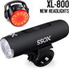 XOSS XL-800 Faro per bici Impermeabile USB ricaricabile Strada MTB Lampada frontale Luce per bicicletta Torcia ultraleggera in alluminio