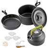 LISM Set di pentole da campeggio in alluminio antiaderente portatile stoviglie da esterno bollitore pentola Set di cottura pentola ciotola per escursionismo barbecue Picnic