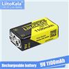 liitokala 1PCS LiitoKala USB-9V 1100mAh batteria ricaricabile agli ioni di litio è adatta per fotocamera giocattolo multimetro telecomando microfono KTV