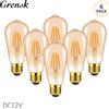 Grensk Lampadina a LED a bassa tensione 12V per RV ST58 4W vetro ambrato 40W a incandescenza equivalente Fit Off Grid Power lampada a filamento LED E27