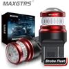 MAXGTRS 2x Flash stroboscopico 1157 P21/5W 7443 BAY15D 3157 Luci freno automatiche a LED 4014 SMD LED Luce di marcia diurna per auto Lampadine posteriori di arresto Rosso