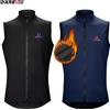 DAREVIE Gilet da ciclismo termico invernale antivento cerniere a 2 vie giacca a vento da ciclismo impermeabile tasche con cerniera posteriore uomo donna arcobaleno