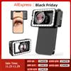 APEXEL Nuovo Obiettivo Macro HD 15x Aggiornato con Luce LED, Lenti Micro Universali con Morsetto per iPhone Samsung e Tutti gli Smartphone
