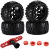 U-Angel-1988 4 pz/pacco 1/8 Bilancia 17mm Esagonale RC Camion Pneumatici e Ruote Set Incollati per Traxxas Maxx Tmaxx E-Revo Revo 3.3, JLB Cheetah Monster