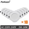 PARKSON 10 Pz/lotto LED Da Incasso 220V Da Incasso A Soffitto Rotondo Dowm Luce Camera Da Letto Soggiorno Interno Per La Decorazione Della Casa illuminazione Lampada Spot A LED
