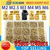 NONE M2 M2.5 M3 M4 M5 M6 Set di calore in ottone Dado inserti filettati zigrinati hot melt per kit di assortimento di dadi in rame per incorporamenti di stampa 3D