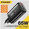ESSAGER Caricabatterie USB tipo C Essager 65W GaN per Laptop PPS 45W 25W ricarica rapida per Samsung QC3.0 PD3.0 per iPhone14 13 Pro Phone Chagers