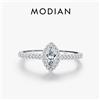 MODIAN Squisito lusso Marquise Cut CZ Anello in argento sterling 925 per le donne Regalo di fidanzamento di nozze Accessori di gioielleria raffinata