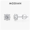 MODIAN D Colore Moissanite Orecchini a bottone Taglio rotondo Lab creato con diamanti Argento sterling 925 Gioielli da sposa in argento per le donne Regali