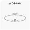 MODIAN Modifican 0.25CT Moissanite Bezel Setting bracciale per donna Diamond 925 Sterling Silver elegante bracciale a catena gioielli da sposa