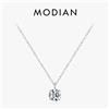 MODIAN 1CT Prong Impostazione Moissanite Collana D colore VVS1 Lab Ciondolo con diamanti per le donne Gioielli da sposa in argento sterling 925