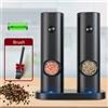MYVIT Macinapepe e sale elettrico automatico con set base Alimentato a batteria con utensile da cucina con grossolanità regolabile a luce LED