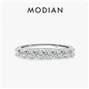 MODIAN Moissanite Wedding Band Anello in argento sterling 925 Placcato in platino Lab Diamante Impilabile Corona Gioielli per le donne Regali