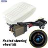 XUKEY Riscaldatore per coprivolante riscaldato per auto Kit fai da te Pad invernale Interruttore della lampada blu Scaldamani 12V Interno universale per camion Van